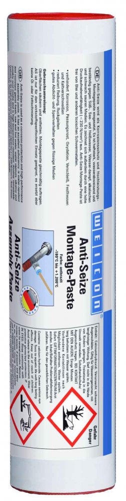 WEICON Anti-Seize Монтажная паста (400 г) Защита от коррозии и высокопроизводительное смазывающее средство. Картридж.