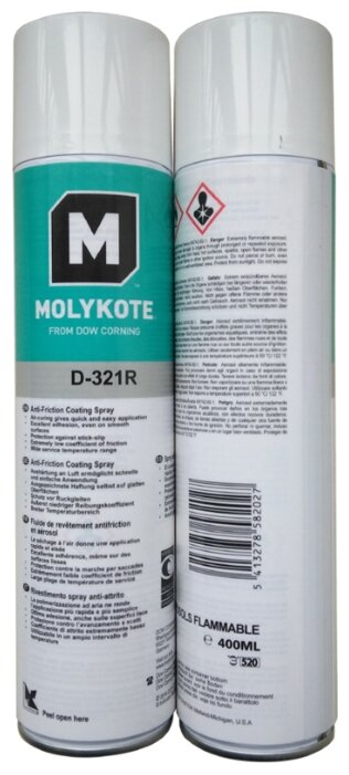 Molykote D-321R Антифрикционное покрытие 400 мл