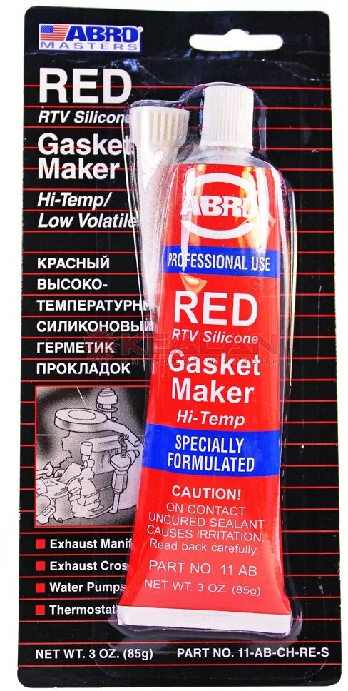 ABRO 11-AB-CH-RE-S Герметик прокладок (красный) на узком блистере 85 г