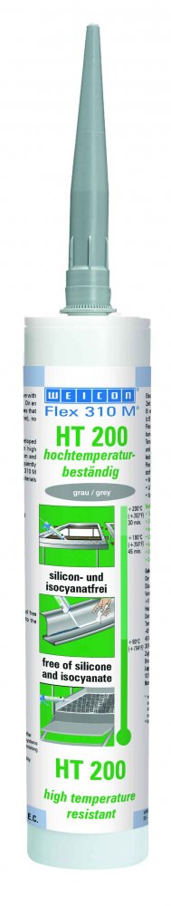 WEICON Flex 310 M HT 200 MS-Полимер (310 мл) Высокая адгезия к металлам и большинству пластмасс. Герметизации деталей перед порошковой покраской