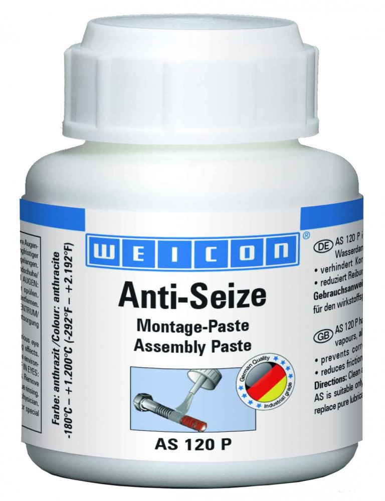 WEICON Anti-Seize Монтажная паста (120 г) Защита от коррозии и высокопроизводительное смазывающее средство. Банка+кисть.