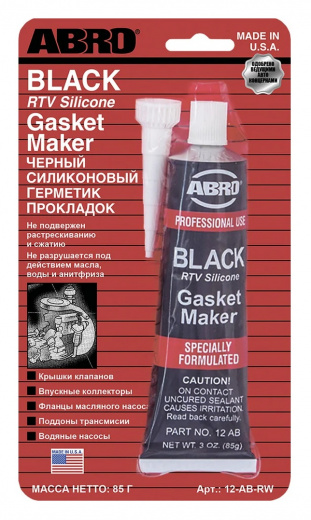 ABRO 12-AB Герметик прокладок (черный) 85 г