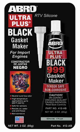 ABRO 412-AB Герметик прокладок 999 силиконовый OEM Ultra Plus (черный) 85 г