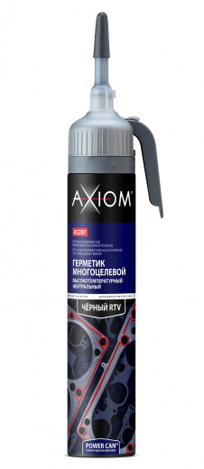 AXIOM AS207 Герметик многоцелевой высокотемпературный чёрный нейтральный с автоподачей 200 мл